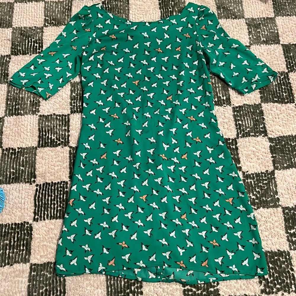 Farm Rio green bird dress
